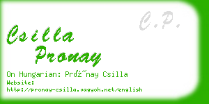 csilla pronay business card